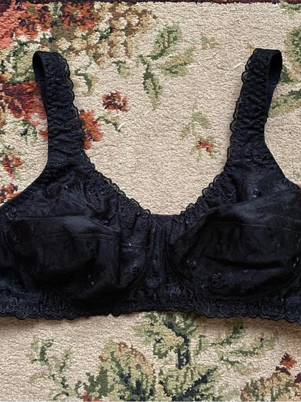 American Breast Care black floral lace bralette